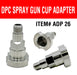 Spray Gun Paint System Adapter (26) 16118 (Aftermarket) Compatible with PPS 1.0 System Only and the Disposable Spray Gun Cup Liners and Lid System - National Supply Company