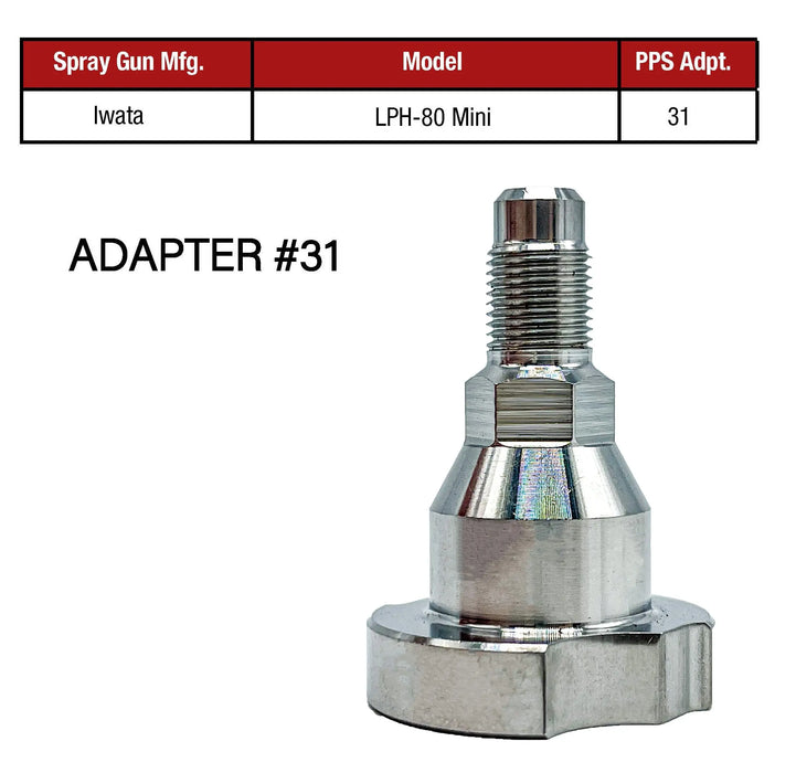 Spray Gun Paint System Adapter (31) 16127 (Aftermarket) Compatible with PPS 1.0 System Only and the Disposable Spray Gun Cup Liners and Lid System - National Supply Company