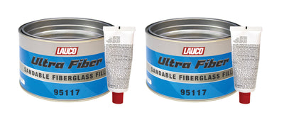 Ultra Fiber Sandable Fiberglass Filler - Bridges Holes, Water Resistant, Lightweight - Ideal for Fiberglass, Steel, Plastics, Base Color of Yellow-Green