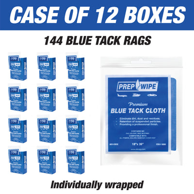144 Pack Prep-Wipes Blue Tack Cloths – Professional Woodworking and Painting
