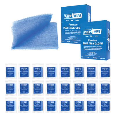 24 Pack Prep-Wipes Blue Tack Cloths – Professional Woodworking and Painting